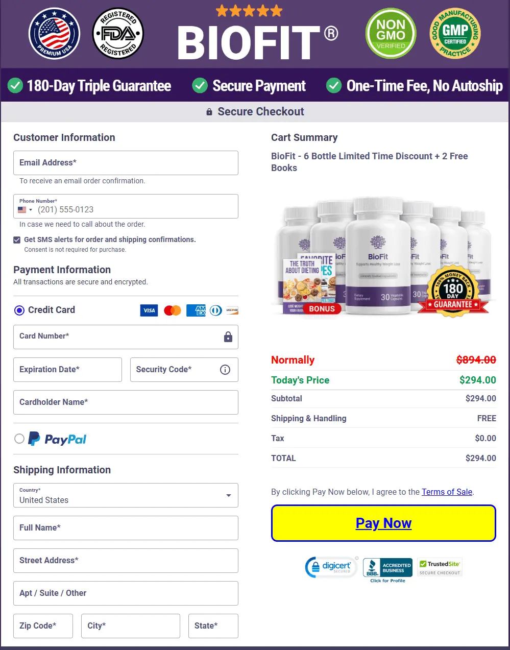 biofit-checkout-page